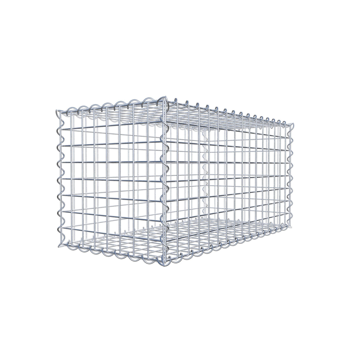 Gabion 80 cm x 40 cm x 40 cm (L x H x D), maskstorlek 5 cm x 5 cm, spiral
