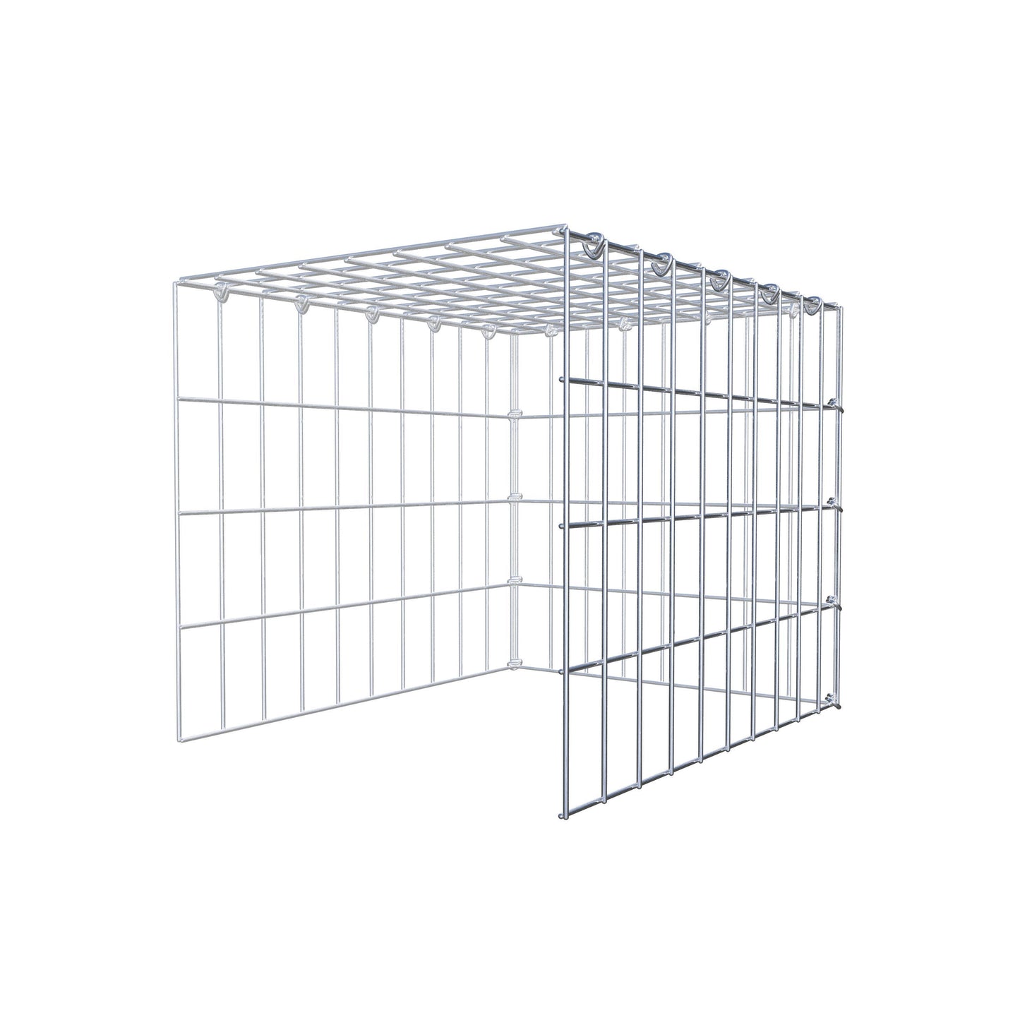 Fourche rapportée type 4 50 cm x 40 cm x 40 cm (L x H x P), mailles 5 cm x 10 cm, anneau C