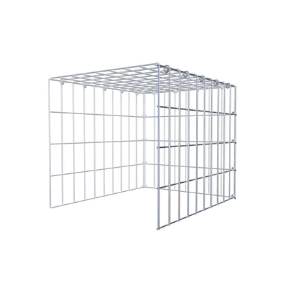 Fourche rapportée type 4 50 cm x 40 cm x 40 cm (L x H x P), mailles 5 cm x 10 cm, anneau C