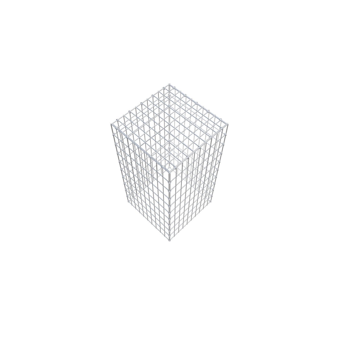 Mounted gabion type 3 100 cm x 50 cm x 50 cm (L x H x D), mesh size 5 cm x 10 cm, C-ring