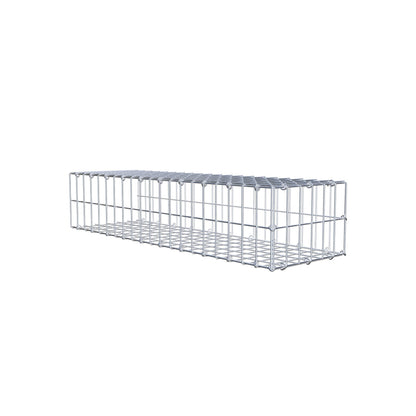 Monteret gabion type 2 100 cm x 20 cm x 30 cm, maskestørrelse 5 cm x 10 cm, C-ring