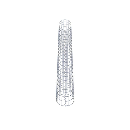 Gabionensäule rund 27 cm Durchmesser, 230 cm Höhe, Maschenweite 5 cm x 10 cm