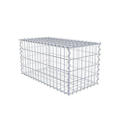 Gabione 80 cm x 40 cm x 40 cm (L x H x T), Maschenweite 5 cm x 10 cm, Spirale
