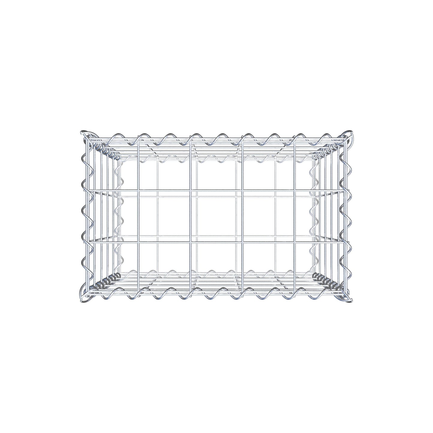 Gabione 50 cm x 50 cm x 30 cm (L x H x T), Maschenweite 10 cm x 10 cm, Spirale