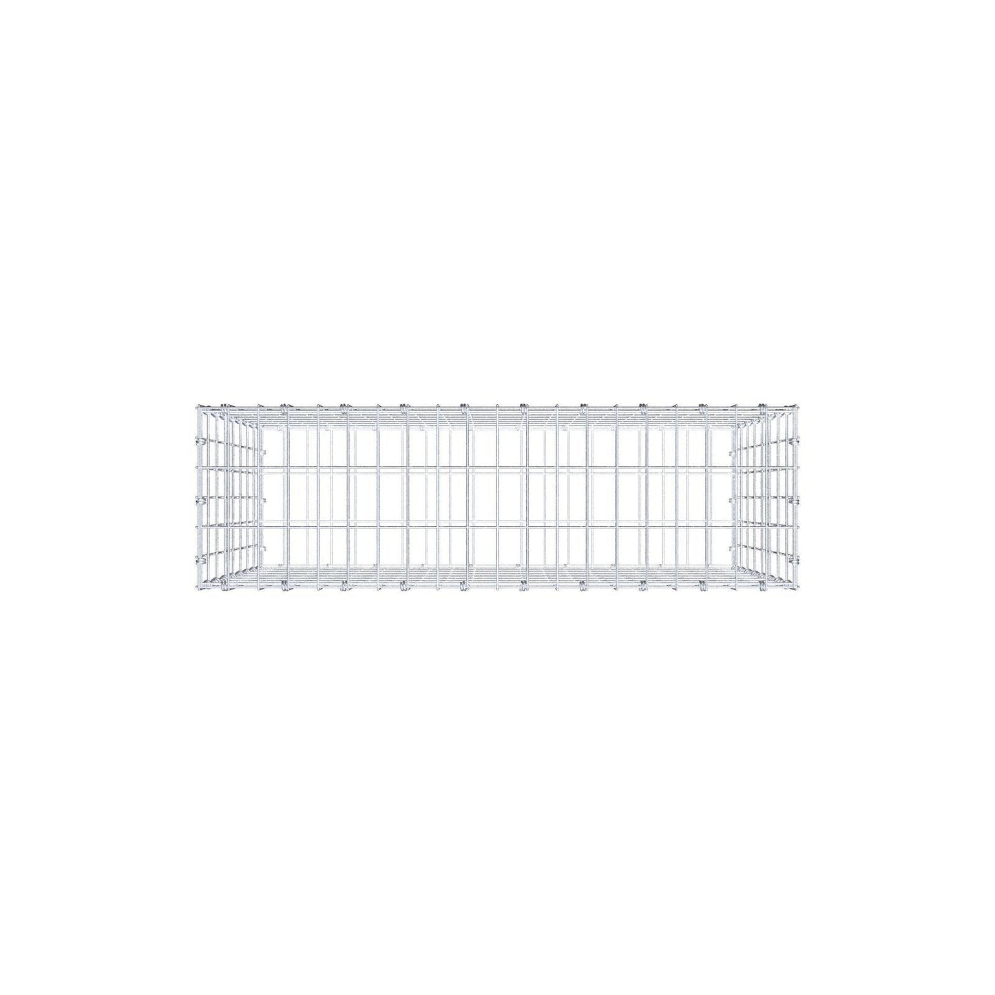 Schanskorf 100 cm x 80 cm x 30 cm (L x H x D), maaswijdte 5 x 10 cm, spiraalring