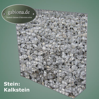 Gabion galvanisé à chaud 102 cm x 102 cm x 32 cm, mailles 5 cm x 5 cm, entièrement soudé