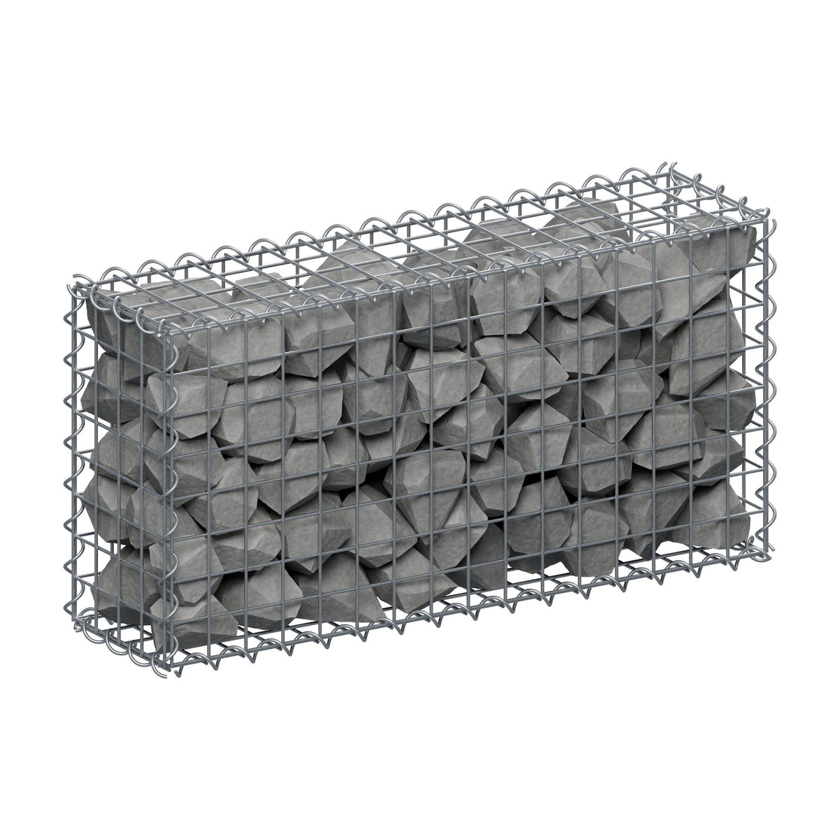 Gabion 80 cm x 40 cm x 20 cm (L x H x P), mailles 5 cm x 5 cm, spirale