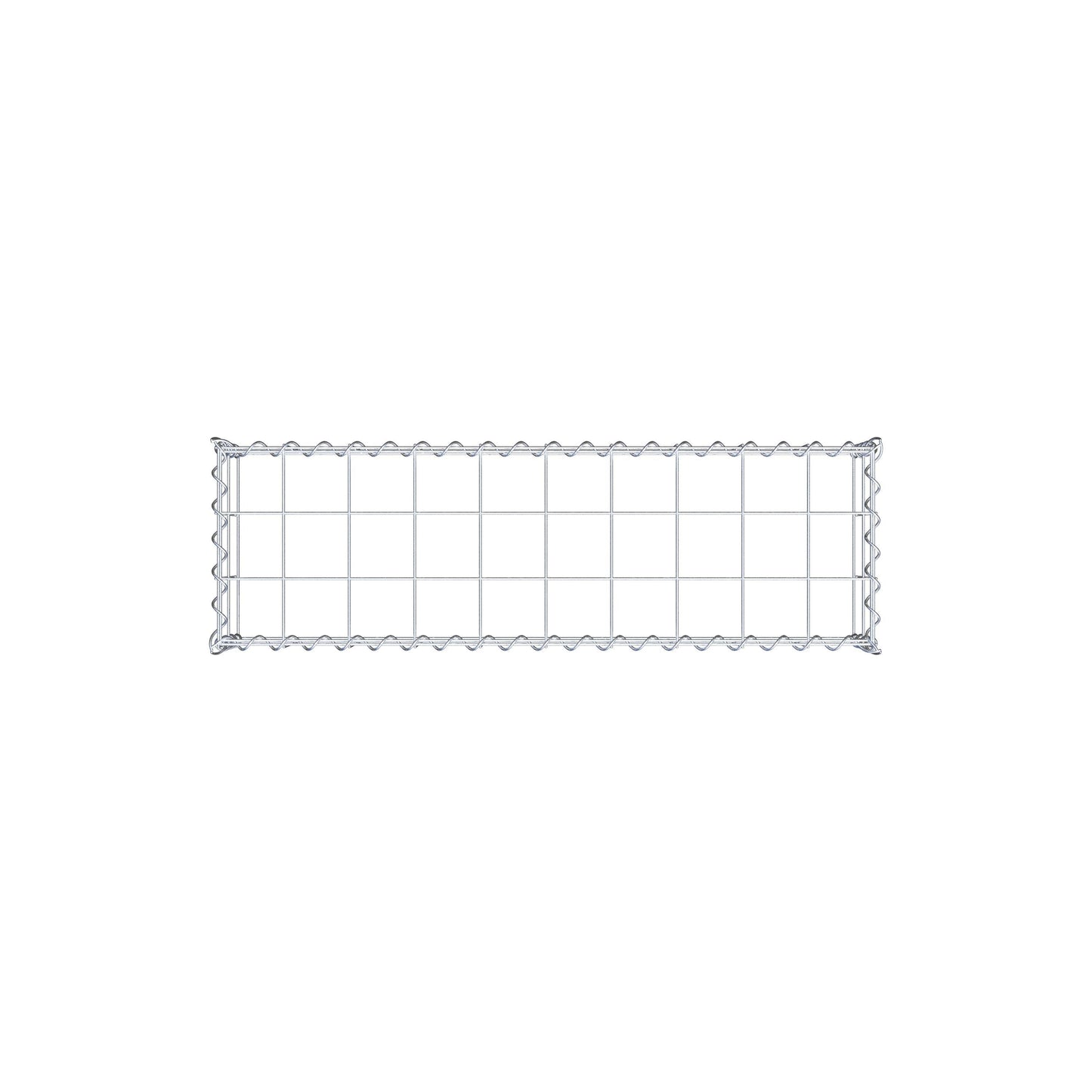 Opvokset gabion type 3 100 cm x 20 cm x 30 cm (L x H x D), maskestørrelse 10 cm x 10 cm, spiral