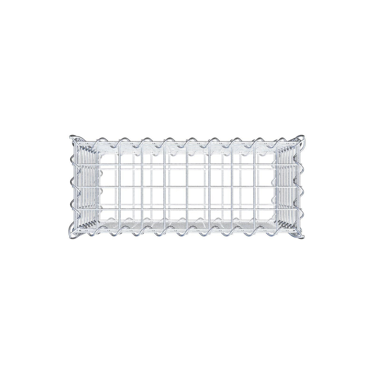 Gabion 50 cm x 40 cm x 20 cm (L x H x D), maskestørrelse 5 cm x 5 cm, spiral