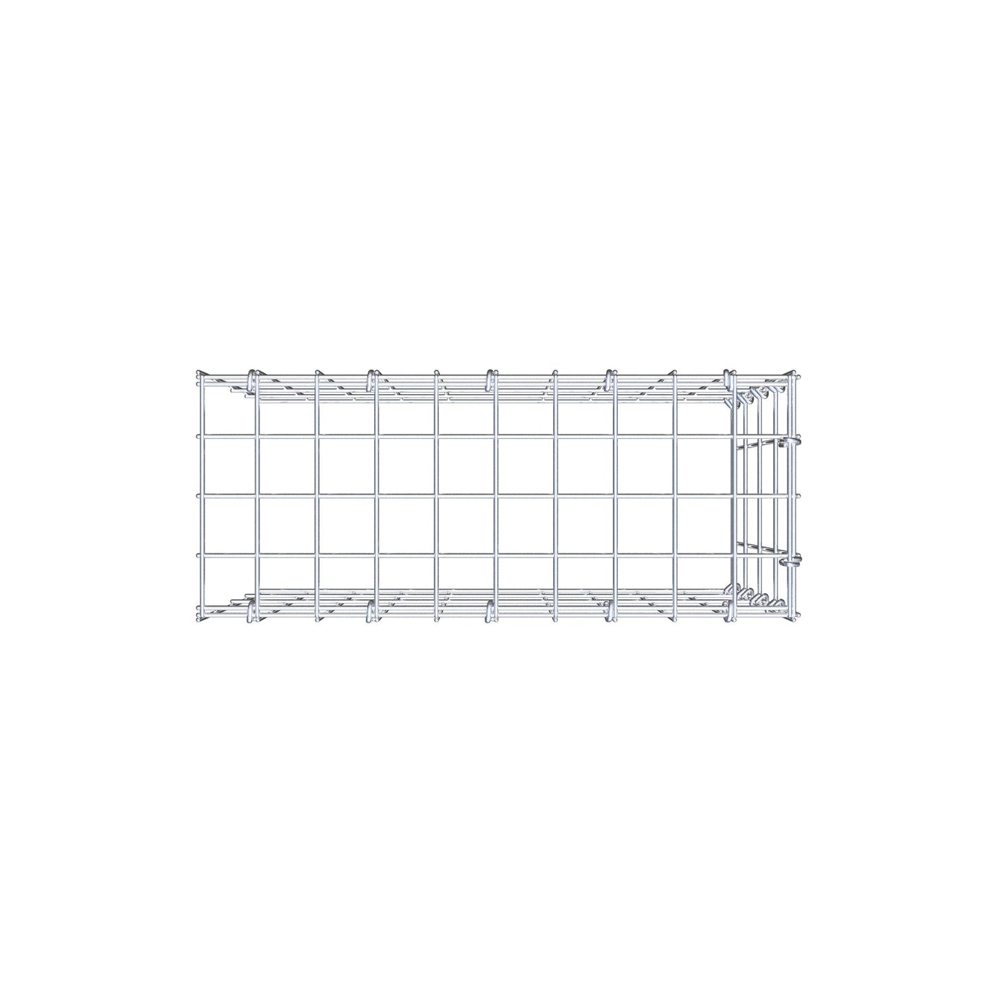 Fourche rapportée type 4 50 cm x 40 cm x 20 cm (L x H x P), mailles 5 cm x 10 cm, anneau C