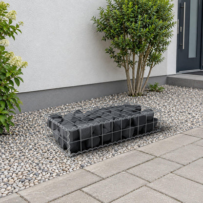 Gabion 100 cm x 20 cm x 50 cm (L x H x D), maskstorlek 10 cm x 10 cm, spiral