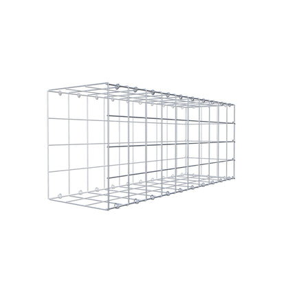 Mounted gabion type 2 100 cm x 40 cm x 30 cm (L x H x D), mesh size 10 cm x 10 cm, C-ring