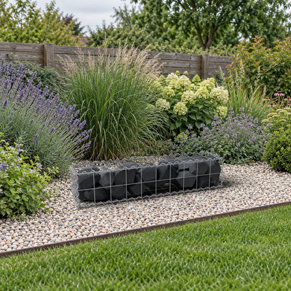 Gabion 100 cm x 20 cm x 20 cm (L x H x P), mailles 10 cm x 10 cm, spirale