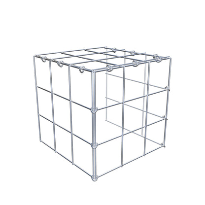 Anbaugabione Typ 4 30 cm x 30 cm x 30 cm (L x H x T), Maschenweite 10 cm x 10 cm, C-Ring
