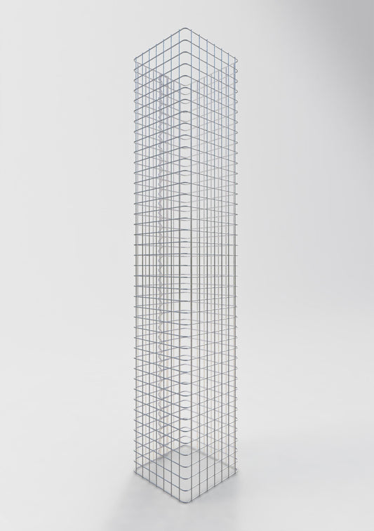 Schanskorfzuil, hoekig 37 cm x 37 cm, 200 cm hoog, MW 5 cm x 5 cm