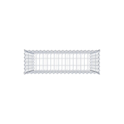 Gabione 100 cm x 100 cm x 30 cm (L x H x T), Maschenweite 5 cm x 10 cm, Spirale