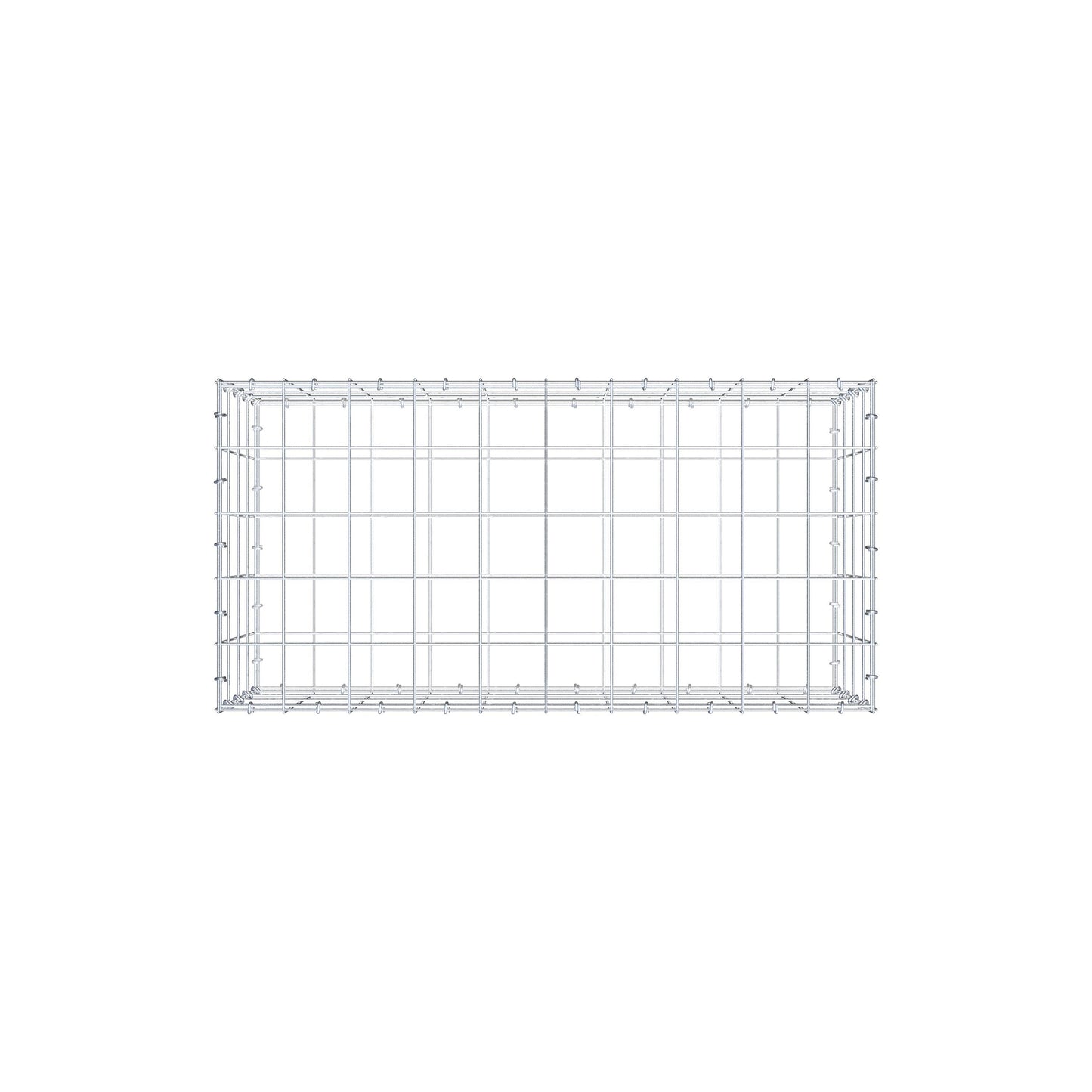 Schanskorf 100 cm x 40 cm x 50 cm (L x H x D), maaswijdte 10 cm x 10 cm, C-ring