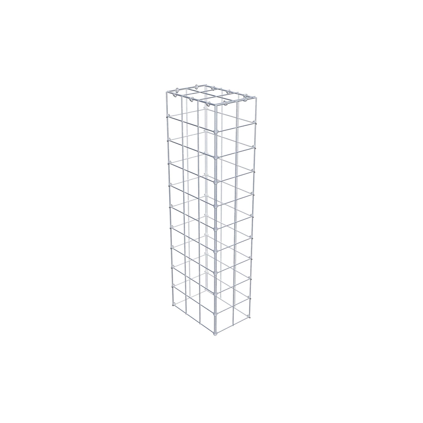 Monteret gabion type 3 100 cm x 30 cm x 20 cm (L x H x D), maskestørrelse 10 cm x 10 cm, C-ring