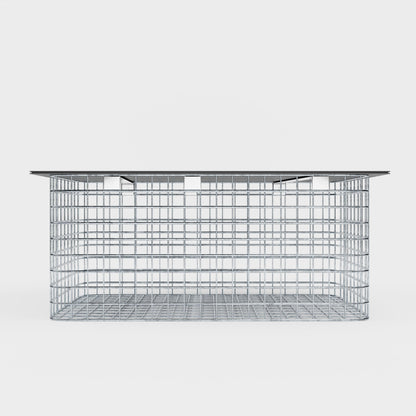 Banco de jardín 102 x 45 x 52 cm MW 5 x 5 cm galvanizado en caliente, con tablero reciclado en antracita
