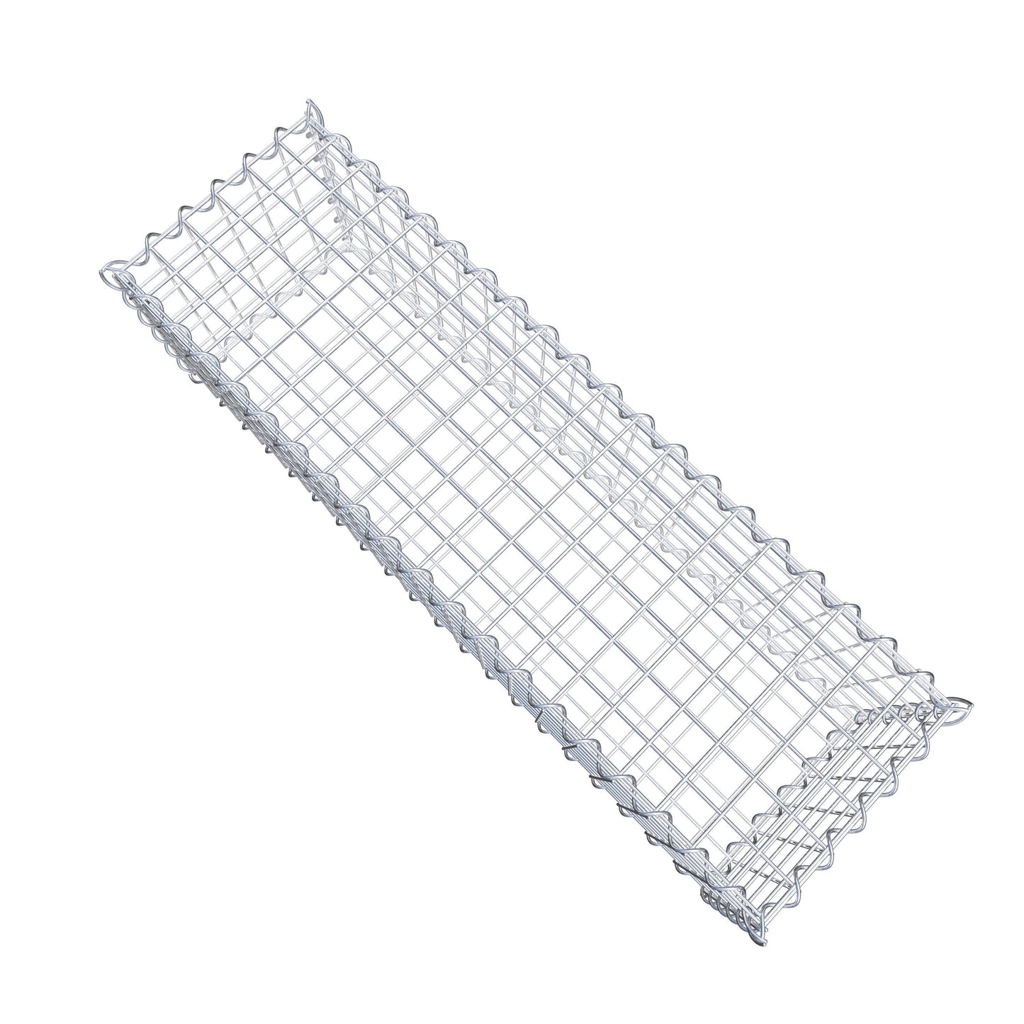 Gavión 100 cm x 30 cm x 30 cm (largo x alto x fondo), malla 5 cm x 5 cm, en espiral