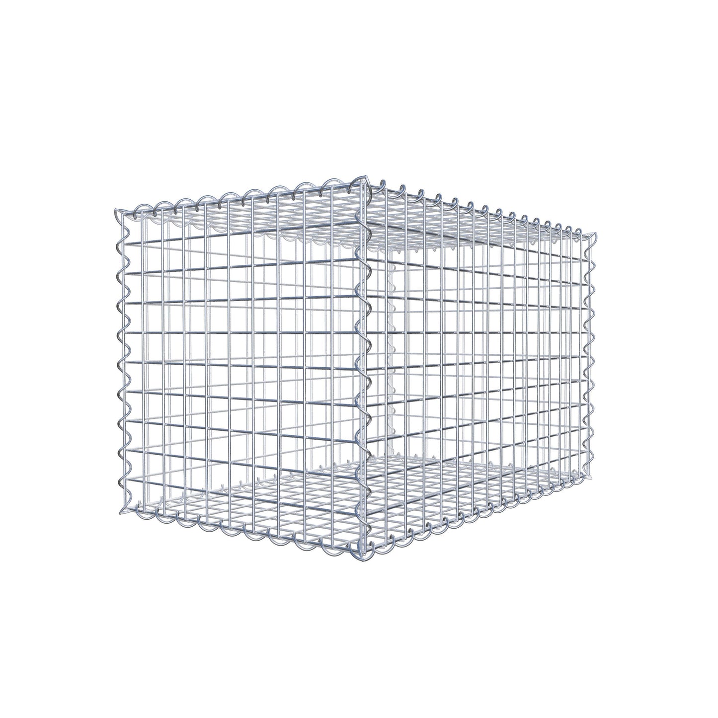Gabbione 80 cm x 50 cm x 50 cm (L x H x P), maglia 5 cm x 5 cm, spirale