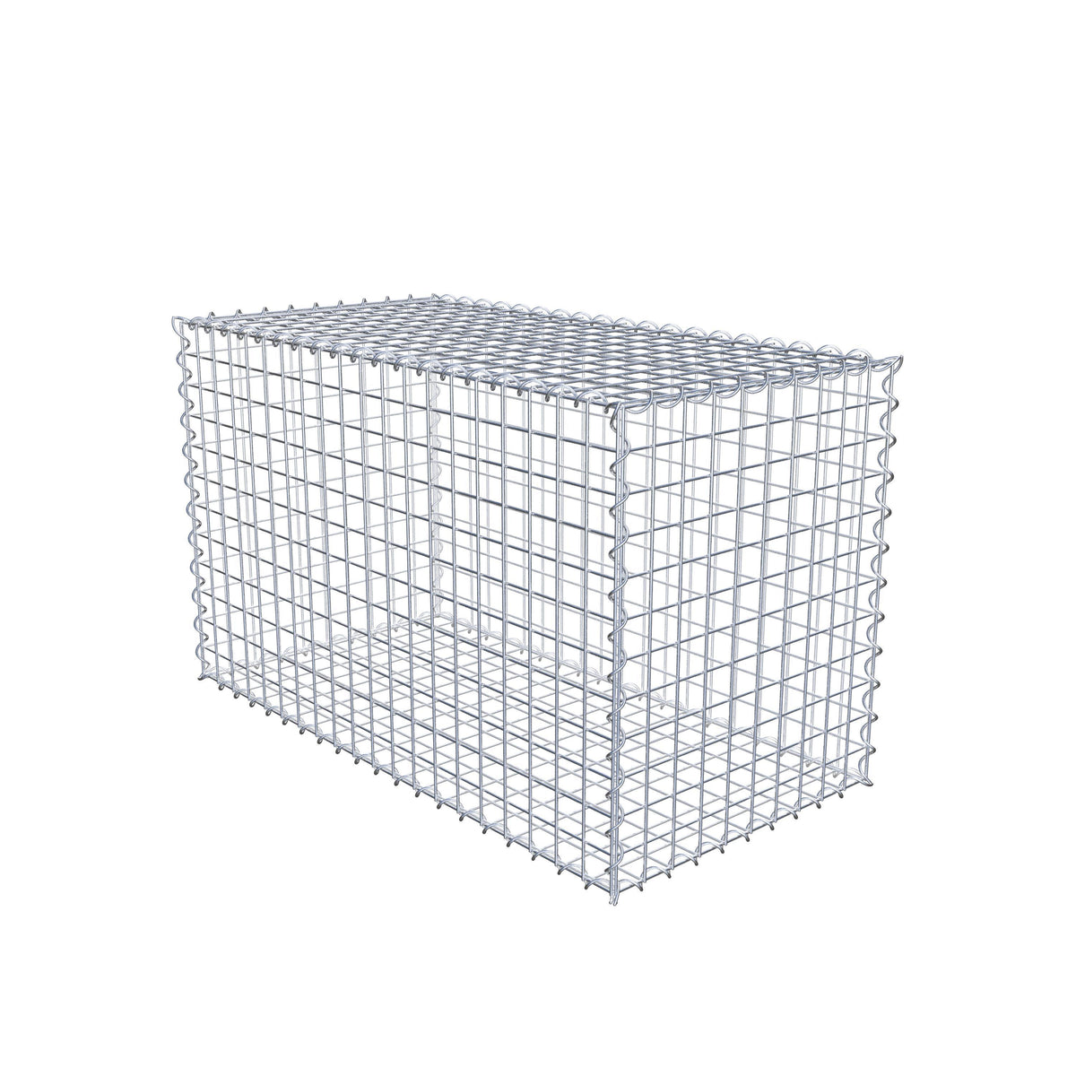 Gabione 100 cm x 60 cm x 50 cm (L x H x T), Maschenweite 5 cm x 5 cm, Spirale