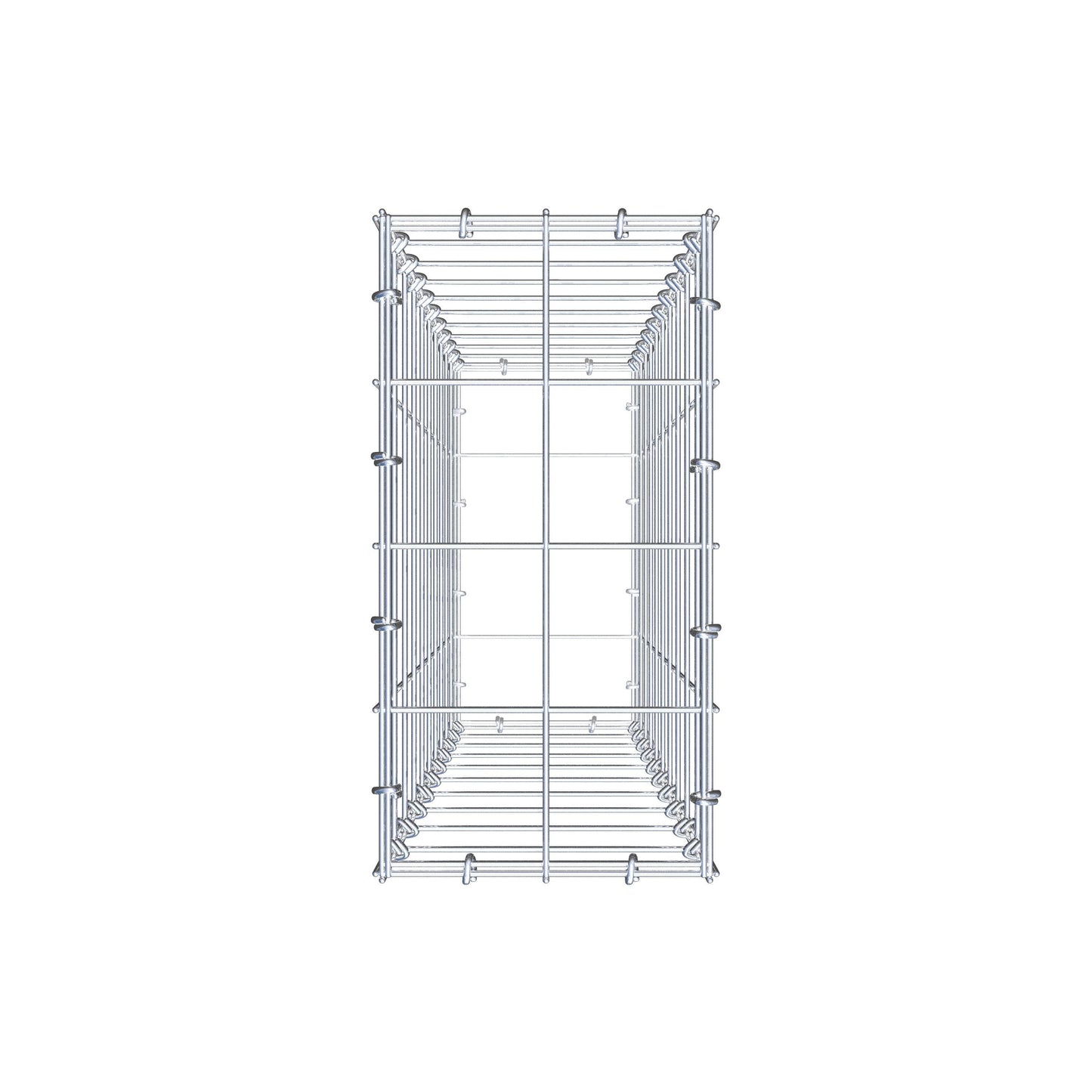 Gabion 100 cm x 20 cm x 40 cm (L x H x D), mesh size 10 cm x 10 cm, C-ring