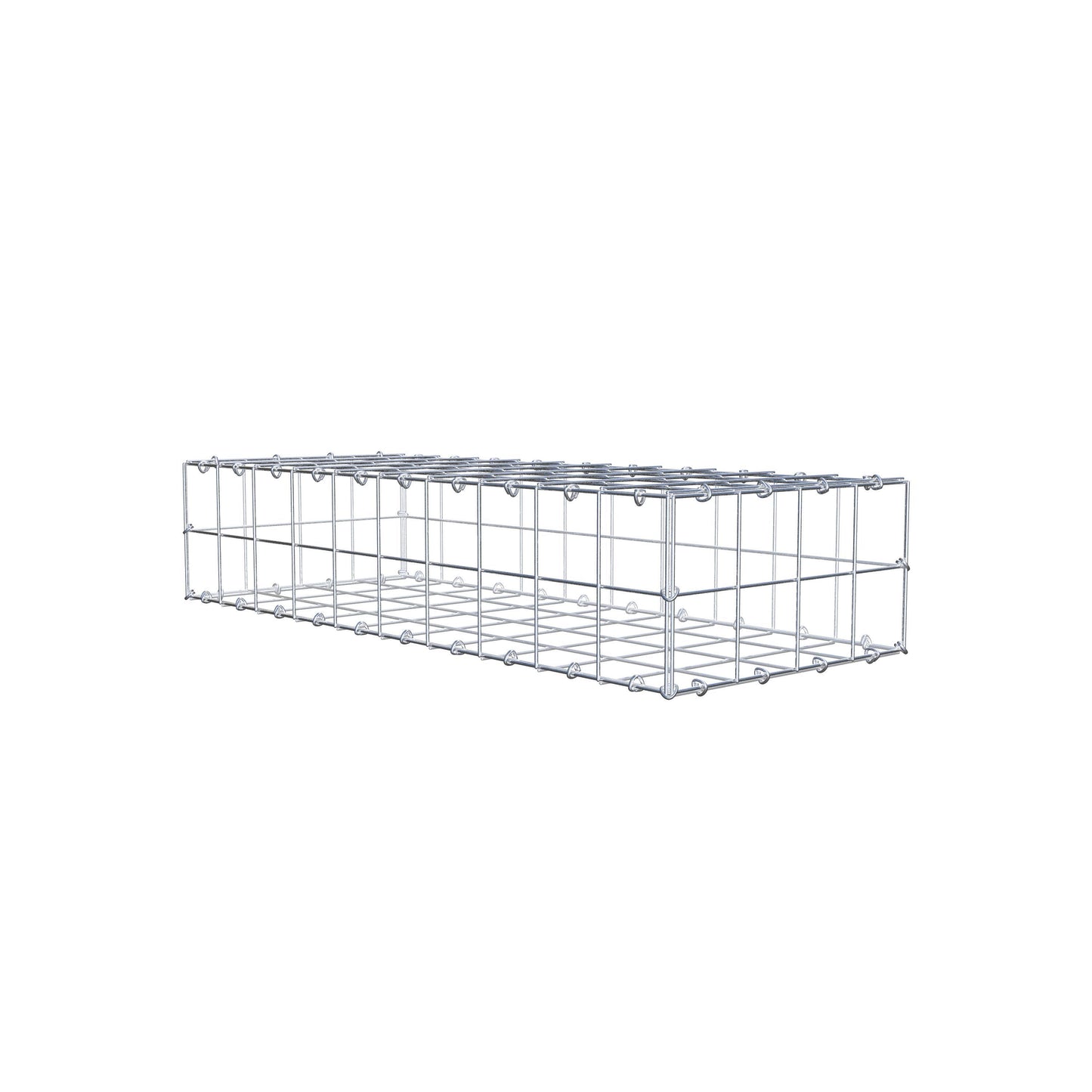 Gabion 100 cm x 20 cm x 40 cm (L x H x D), mesh size 10 cm x 10 cm, C-ring
