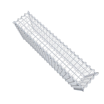 Gabione 100 cm x 40 cm x 20 cm (L x H x T), Maschenweite 5 cm x 5 cm, Spirale