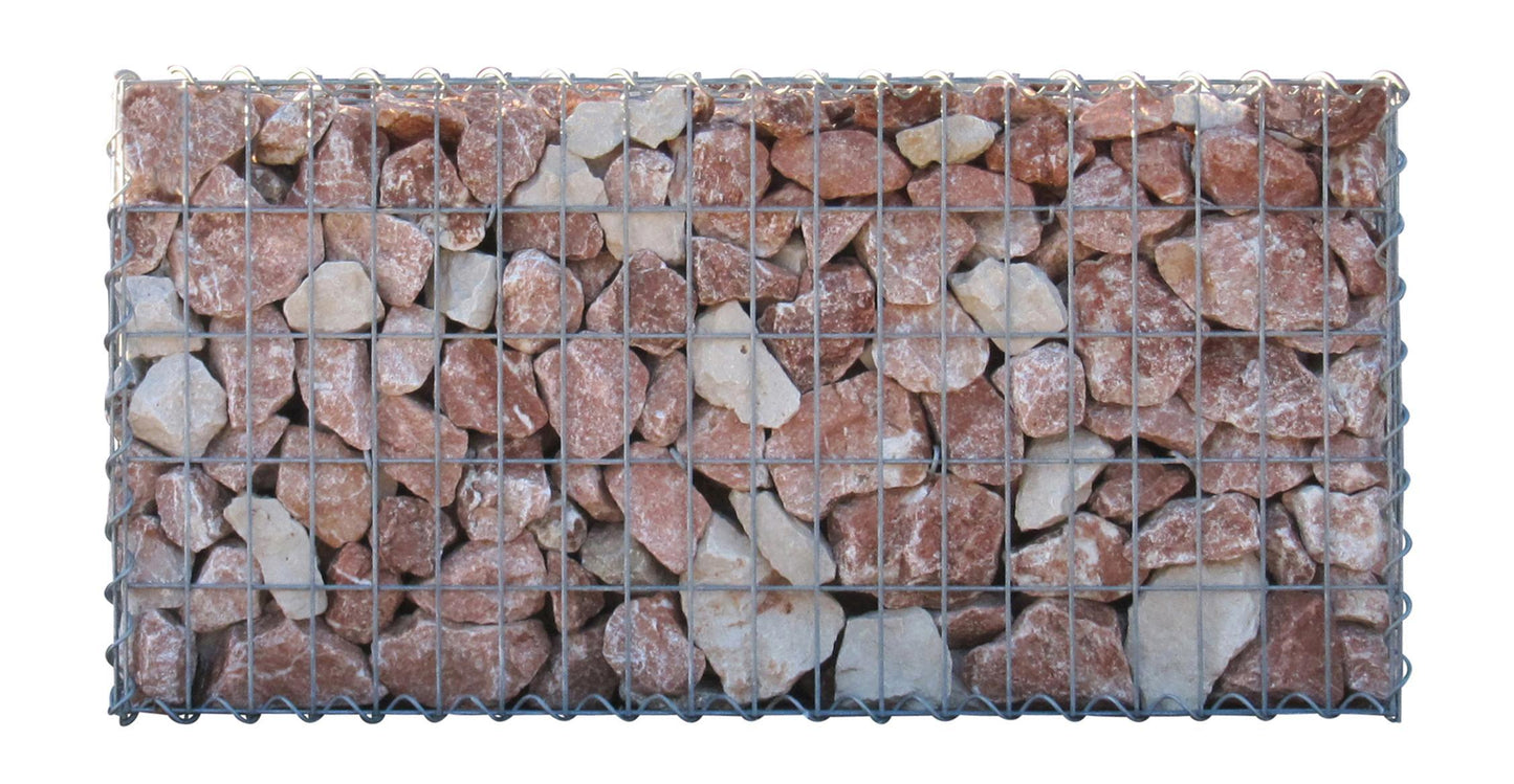 Set of 2 gabions 100 cm x 50 cm x 50 cm (L x H x D), mesh size 5 x 10 cm, spiral