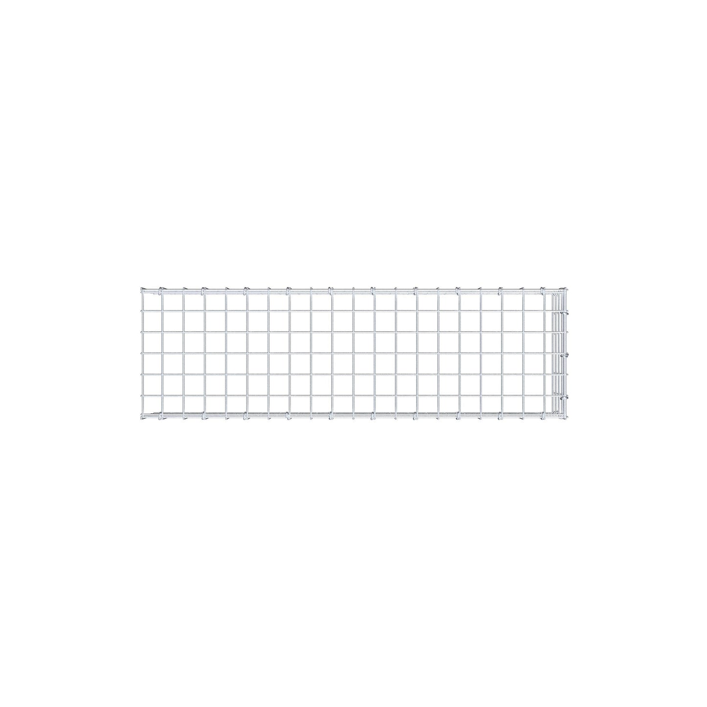 Fästbar gabion typ 4 100 cm x 20 cm x 30 cm (L x H x D), maskstorlek 5 cm x 5 cm, C-ring