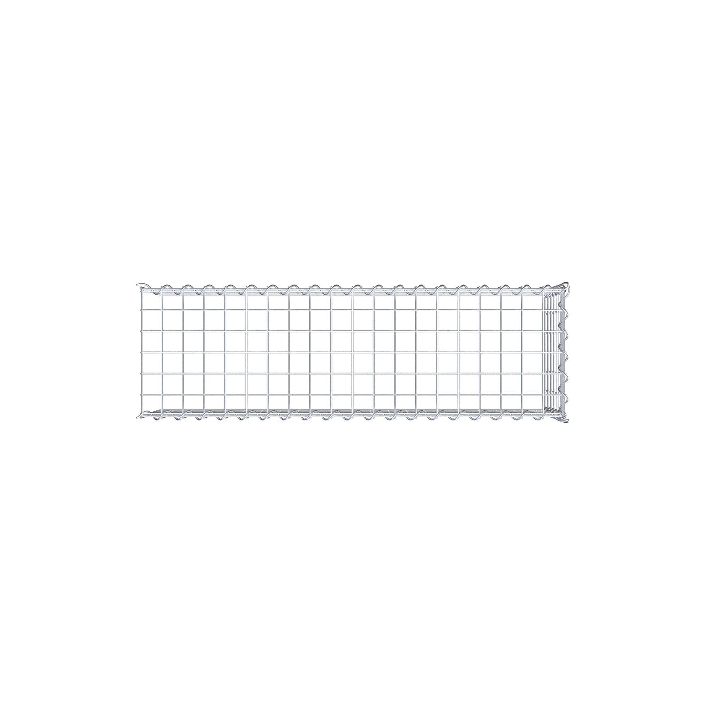 Udvokset gabion type 4 100 cm x 30 cm x 30 cm (L x H x D), maskestørrelse 5 cm x 5 cm, spiral
