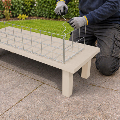 Gabione 100 cm x 20 cm x 30 cm (L x H x T), Maschenweite 10 cm x 10 cm, Spirale
