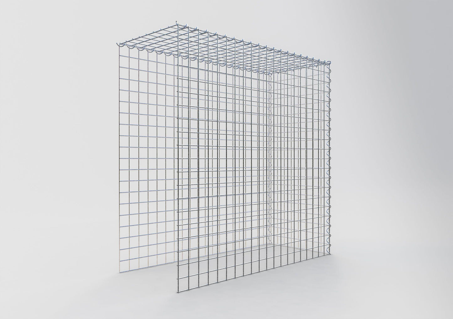 Gabion rapporté type 4 100 cm x 100 cm x 40 cm (L x H x P), mailles 5 cm x 5 cm, spirale