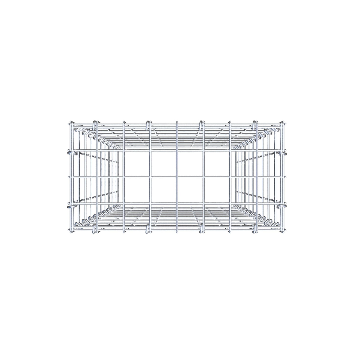 Gabbione aggiuntivo di tipo 3 100 cm x 40 cm x 20 cm (L x H x P), maglia 5 cm x 10 cm, anello a C