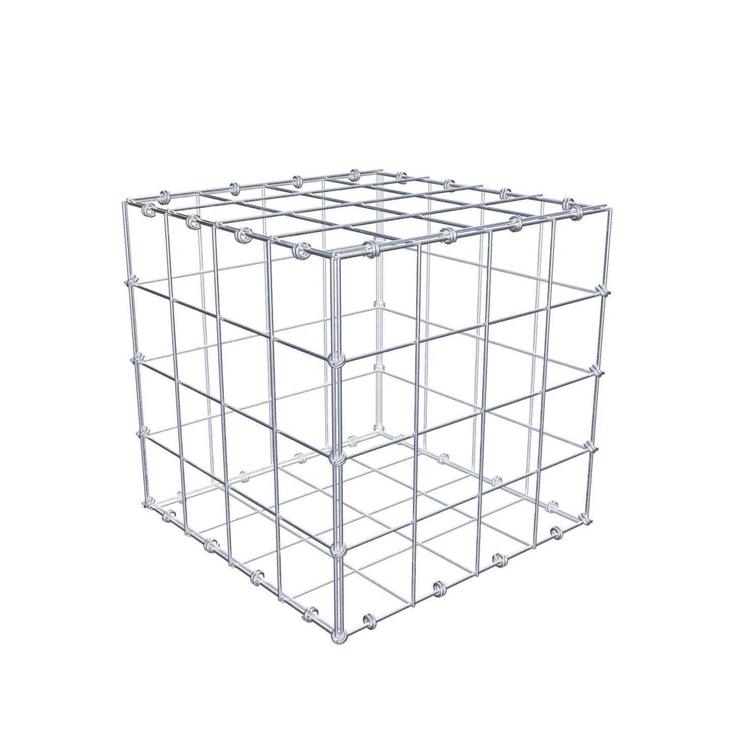 Schanskorf 40 cm x 40 cm x 40 cm (L x H x D), maaswijdte 10 x 10 cm, spiraalring
