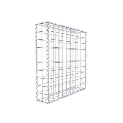 Gabion 100 cm x 100 cm x 20 cm (L x H x D), maskstorlek 10 cm x 10 cm, spiral