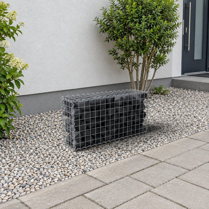 Gabion 80 cm x 40 cm x 20 cm (L x H x P), mailles 5 cm x 5 cm, spirale