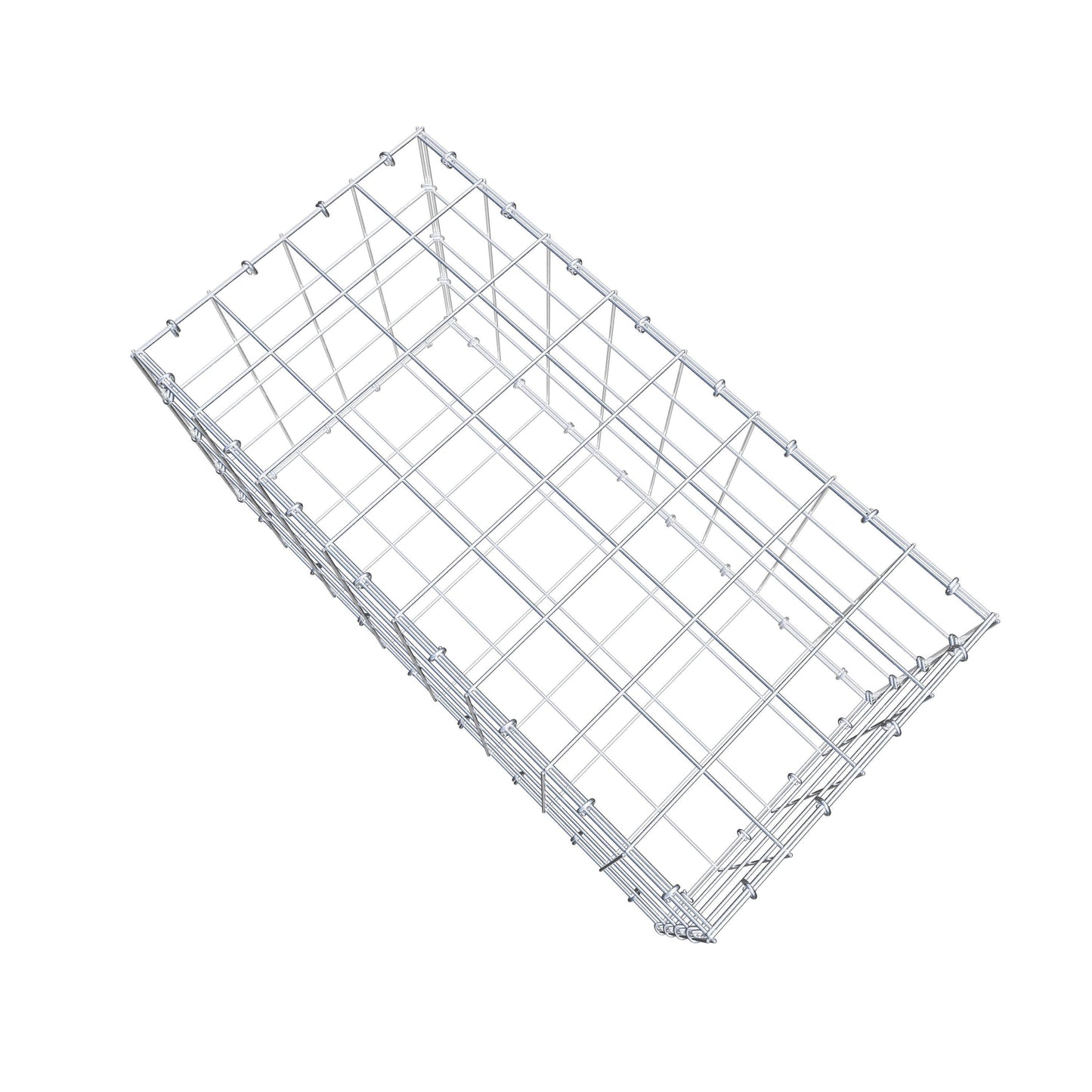 Gabbione 80 cm x 40 cm x 40 cm (L x H x P), maglia 10 cm x 10 cm, anello a C