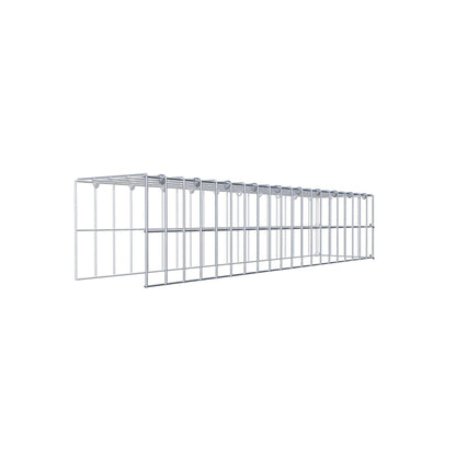 Gavión adicional tipo 4 100 cm x 20 cm x 20 cm (L x A x P), malla 5 cm x 10 cm, anillo en C