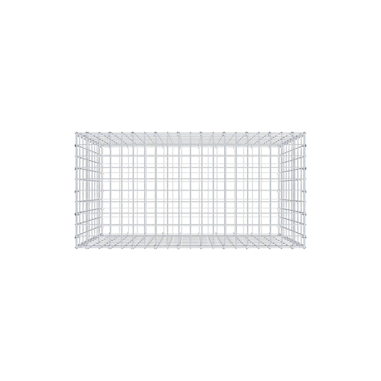 Schanskorf 100 cm x 90 cm x 50 cm (L x H x D), maaswijdte 5 cm x 10 cm, C-ring