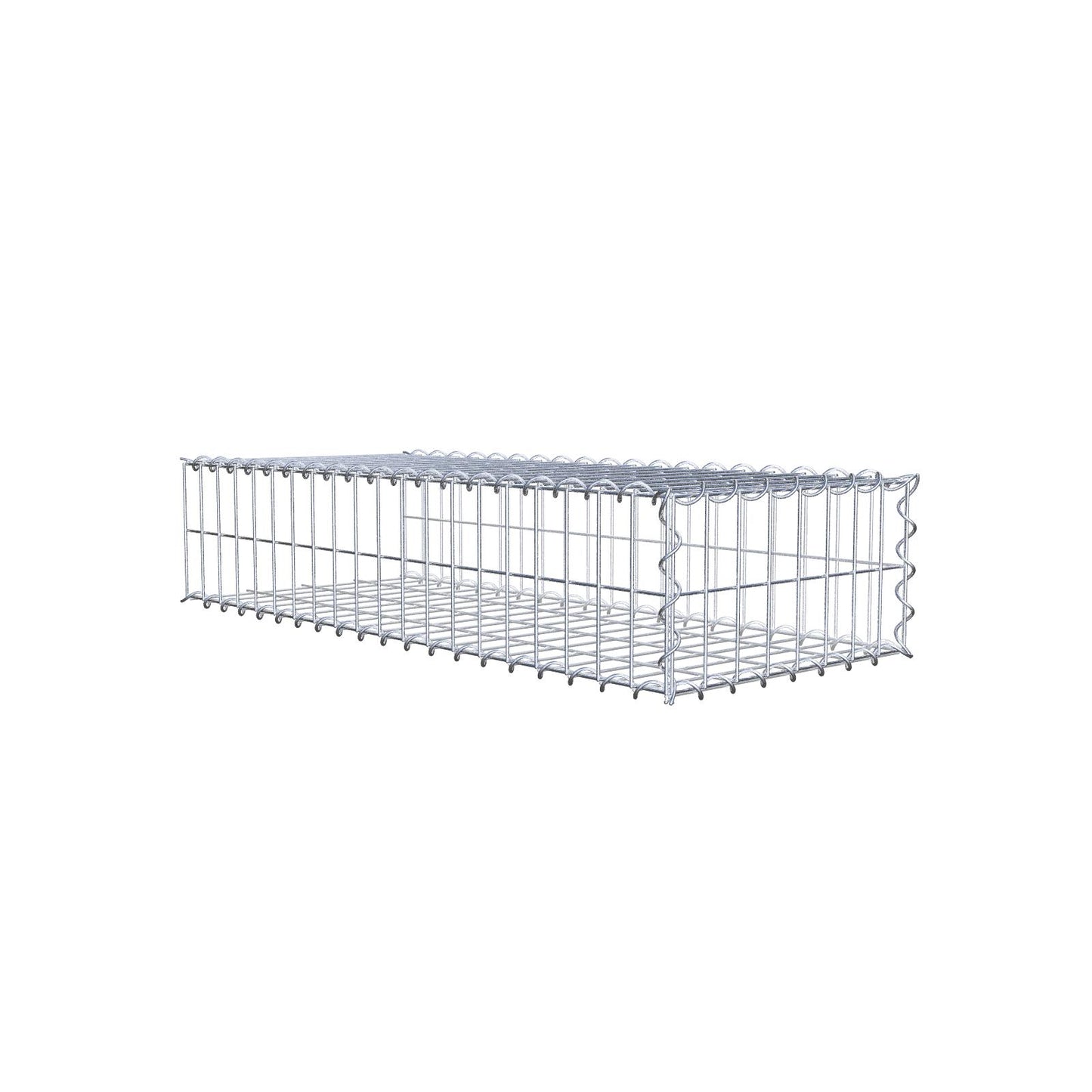 Anbaugabione Typ 2 100 cm x 20 cm x 40 cm (L x H x T), Maschenweite 5 cm x 10 cm, Spirale