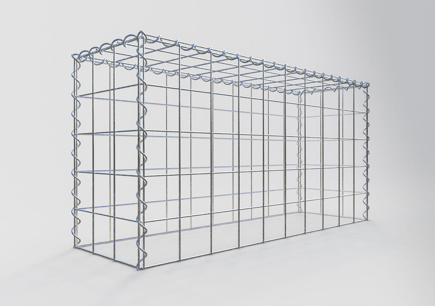Gabion rapporté type 3 100 cm x 50 cm x 30 cm (L x H x P), mailles 10 cm x 10 cm, spirale
