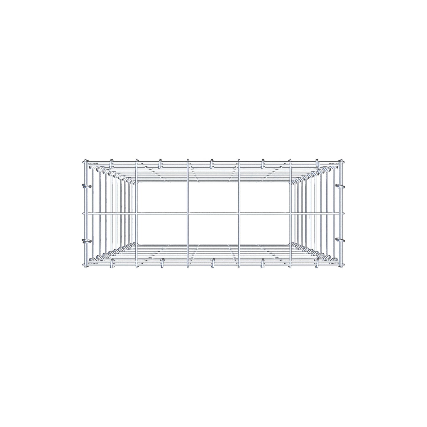 Anbaugabione Typ 3 100 cm x 50 cm x 20 cm (L x H x T), Maschenweite 10 cm x 10 cm, C-Ring