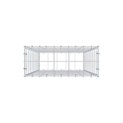 Gabione 100 cm x 50 cm x 20 cm (L x H x T), Maschenweite 10 cm x 10 cm, C-Ring