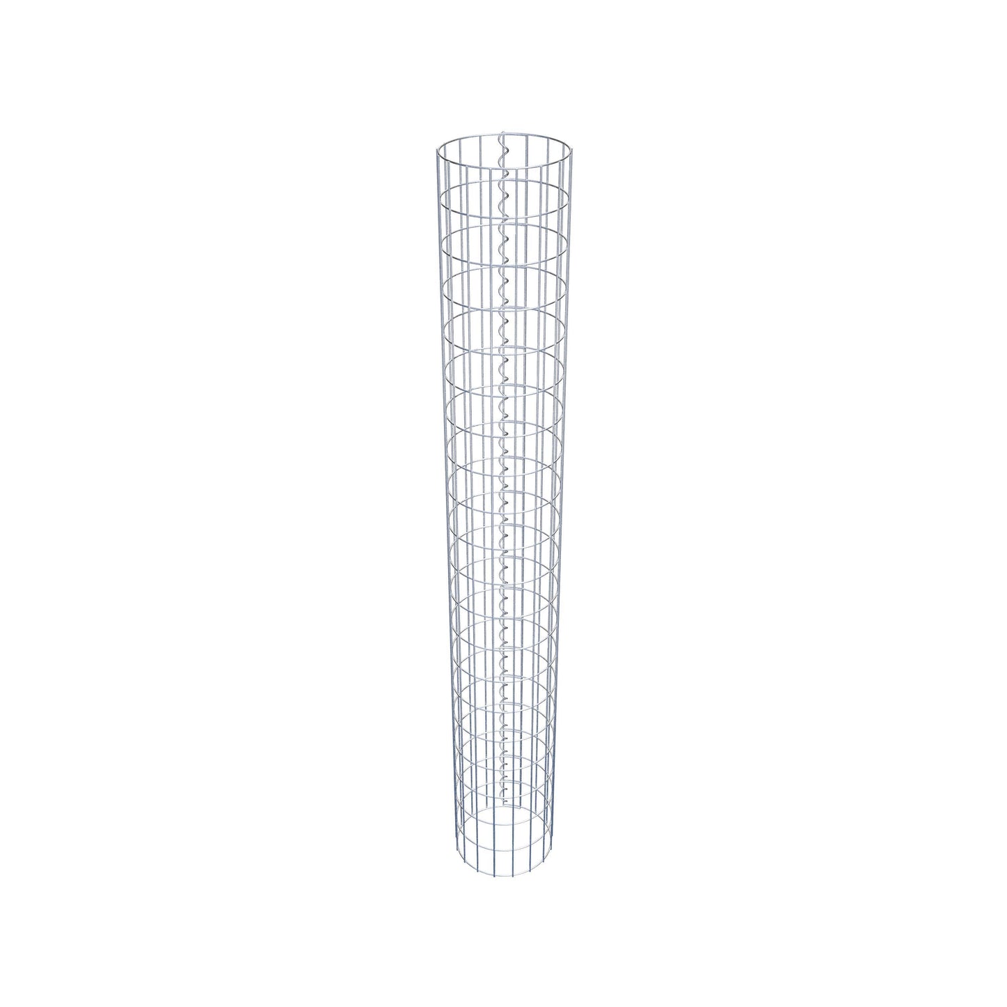 Columna de gaviones redonda 27 cm de diámetro, 200 cm de altura, malla 5 cm x 10 cm