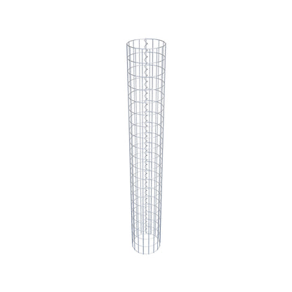 Columna de gaviones redonda 27 cm de diámetro, 200 cm de altura, malla 5 cm x 10 cm