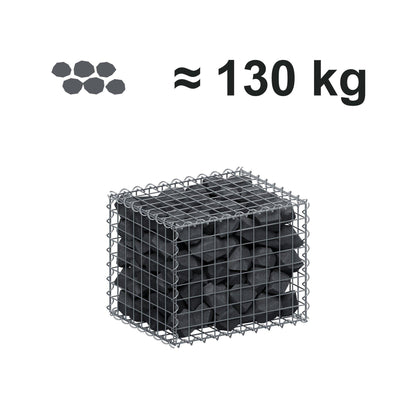 Gabion 50 cm x 40 cm x 40 cm (L x H x D), maskestørrelse 5 cm x 5 cm, spiral