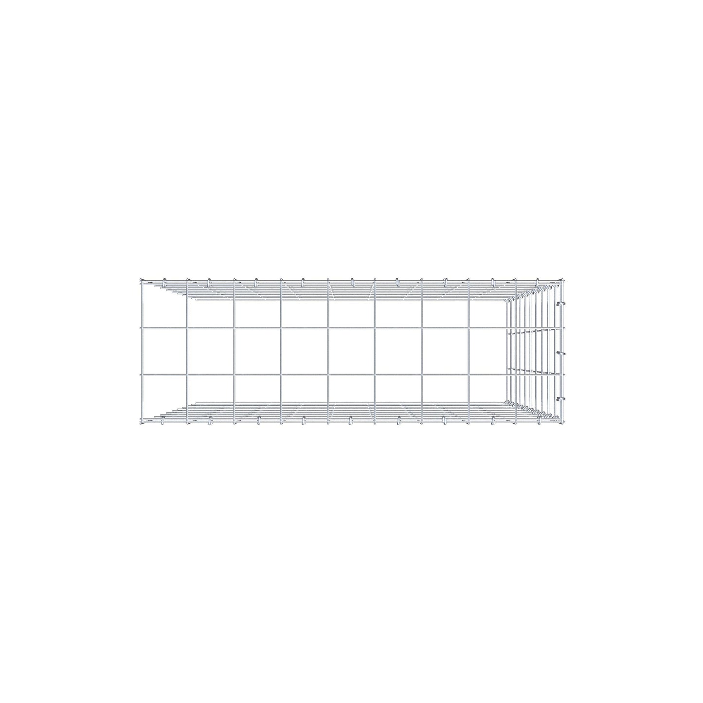 Gavión adicional tipo 4 100 cm x 90 cm x 30 cm (L x A x P), malla 10 cm x 10 cm, anillo en C