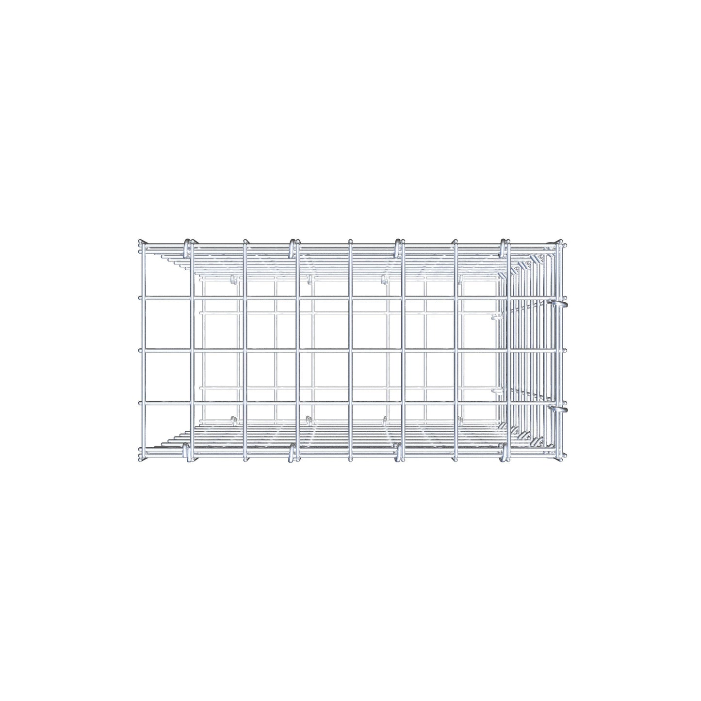 Fourche rapportée type 2 50 cm x 40 cm x 20 cm (L x H x P), mailles 5 cm x 5 cm, anneau C